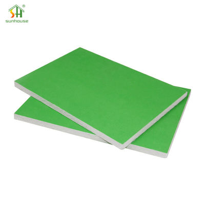 Customized Green Fireproof Gypsum Boards With Fiberglass Reinforcement