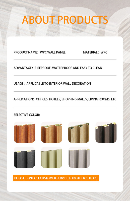 Fire Retardant WPC Wall Panel with 30 Years Service Life and 100% Recycled Material for Indoor Decoration