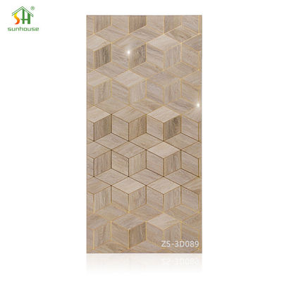 Περιβαλλοντικώς φιλικό 4x8ft Μαρμάρινο ακρυλικό τοίχωμα 8mm/10mm πάχος