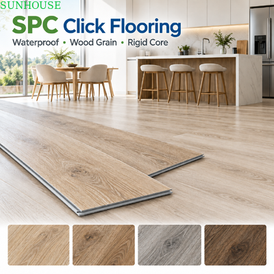 Καλή τιμή. 4mm 5mm 6mm SPC Click Flooring Σκληρό πυρήνα Βινύλιο πλάκας Δυνατότητα πάχους για οικιστικά και εμπορικά έργα online